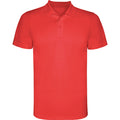 Monzha Single Colour Technical Sports  Polo Shirt  - Red