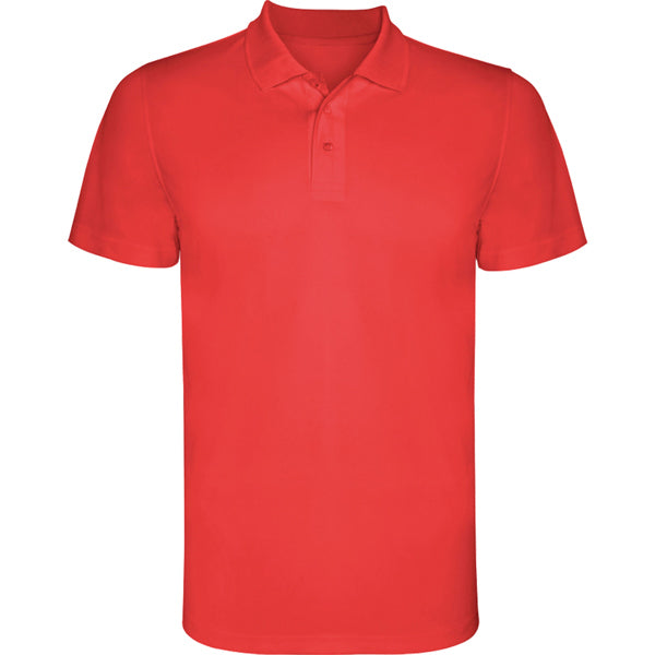 Monzha Single Colour Technical Sports  Polo Shirt  - Red