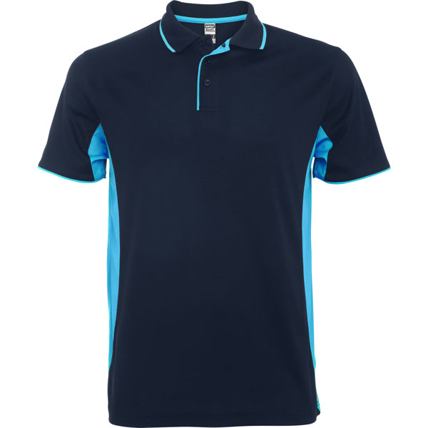 Montmelo Technical Sports  Polo Shirt - Navy and Sky Blue