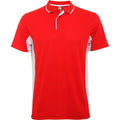 Montmelo Technical Sports  Polo Shirt - Red and White
