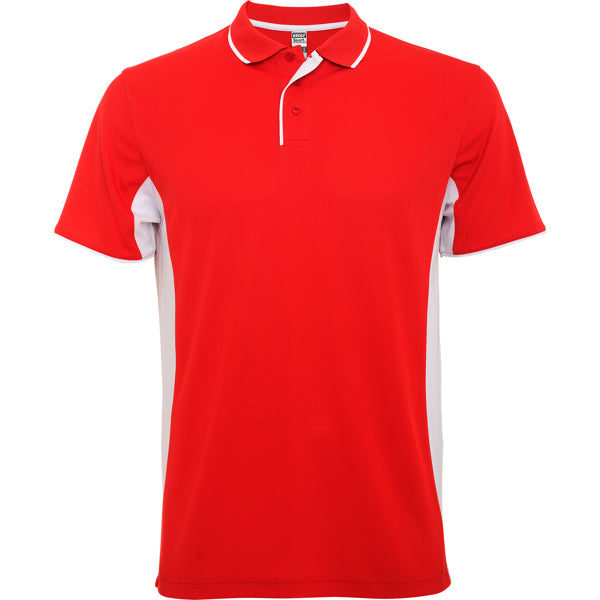 Montmelo Technical Sports  Polo Shirt - Red and White