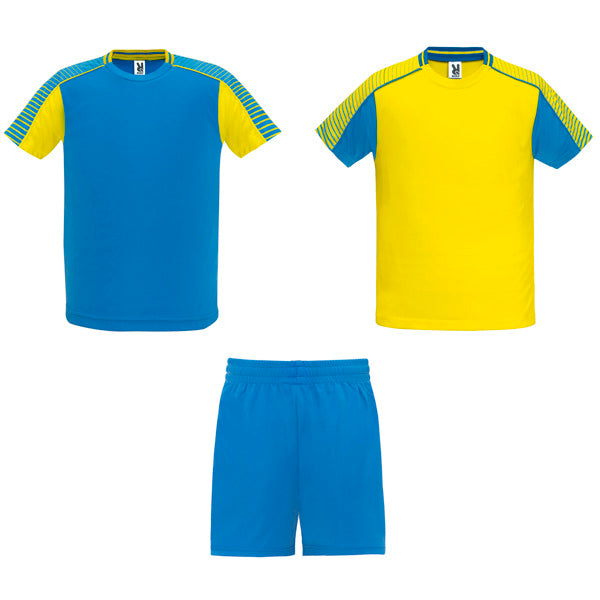Amazing Value Sport Training Jersey Set - 2 shirts & Shorts - Royal Blue and Yellow
