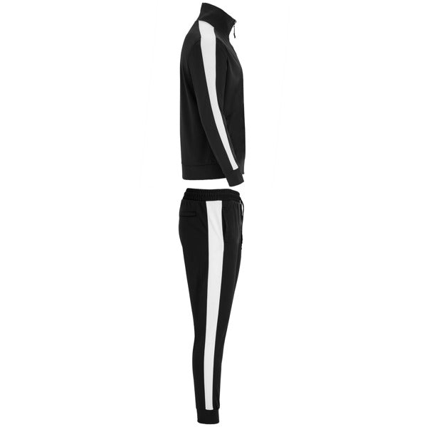 Full Zip Tracksuit and Contrast Bottoms