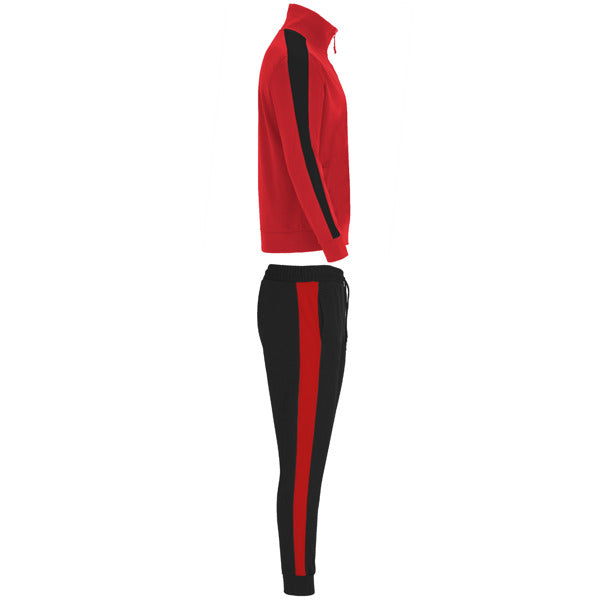 Full Zip Tracksuit and Contrast Bottoms