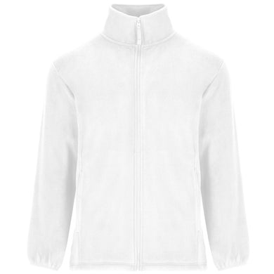 Unisex Full Zip Heavy Fleece - White