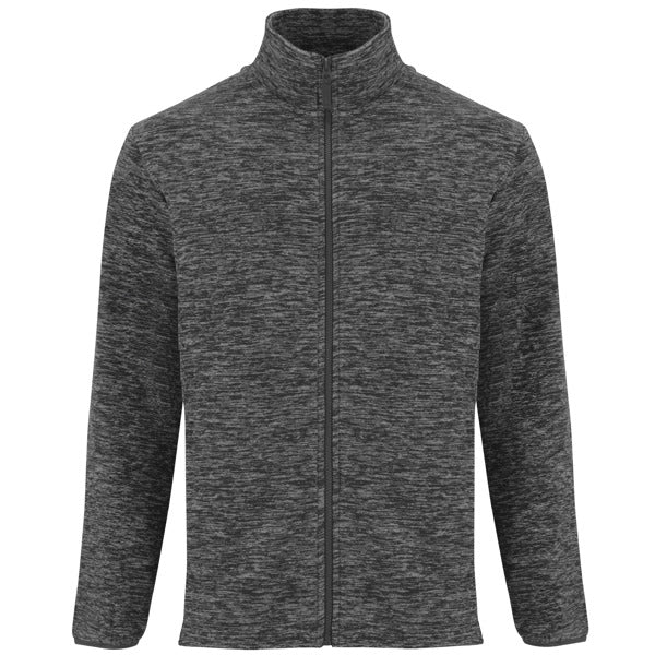 Unisex Full Zip Heavy Fleece - Grey Melange