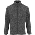 Unisex Full Zip Heavy Fleece - Grey Melange