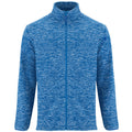 Unisex Full Zip Heavy Fleece - Royal Blue Melange