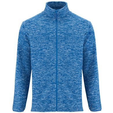 Unisex Full Zip Heavy Fleece - Royal Blue Melange