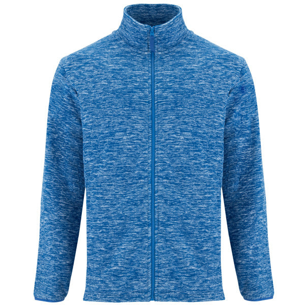 Unisex Full Zip Heavy Fleece - Royal Blue Melange