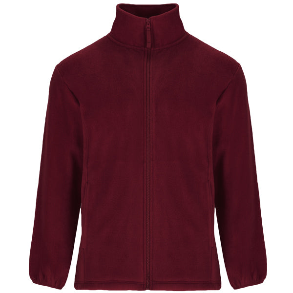 Unisex Full Zip Heavy Fleece - Burgundy