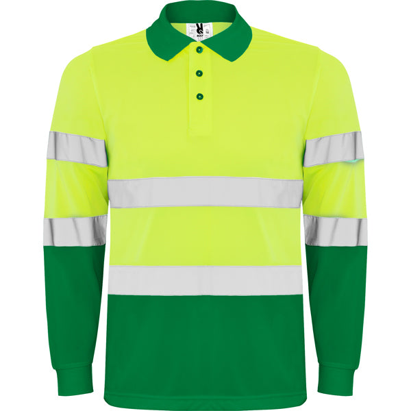 Polaris Technical high-visibility Long-sleeve polo shirt.
