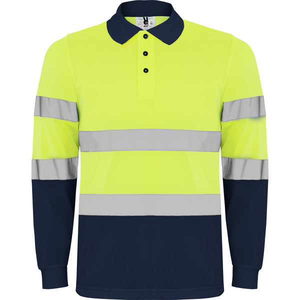Polaris Technical high-visibility Long-sleeve polo shirt.
