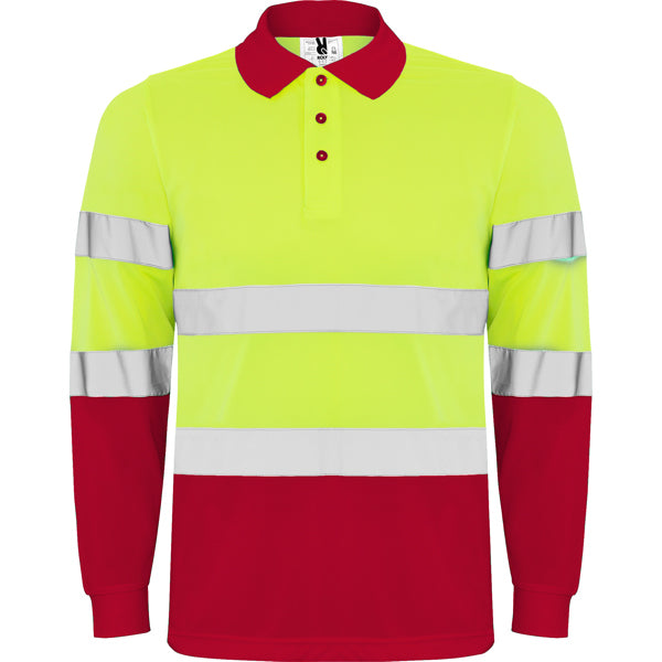 Polaris Technical high-visibility Long-sleeve polo shirt.