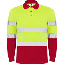 Load image into Gallery viewer, Polaris Technical high-visibility Long-sleeve polo shirt.