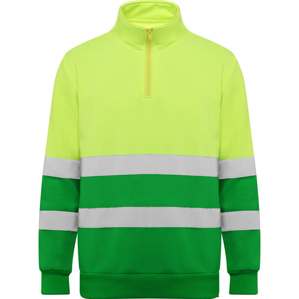 Spica Technical High-visibility sweater with half zip
