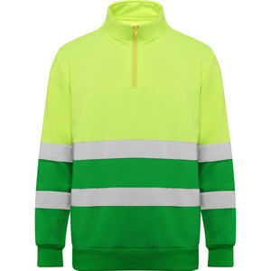Spica Technical High-visibility sweater with half zip