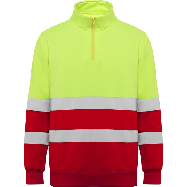 Spica Technical High-visibility sweater with half zip