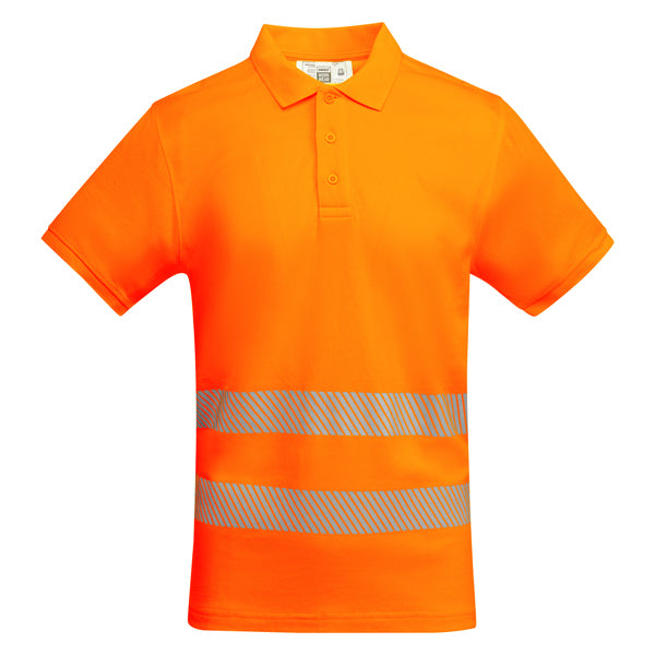 Atrio Technical high-visibility short-sleeve polo shirt.