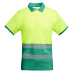 Atrio Technical high-visibility short-sleeve polo shirt.