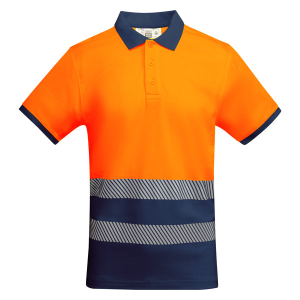 Atrio Technical high-visibility short-sleeve polo shirt.