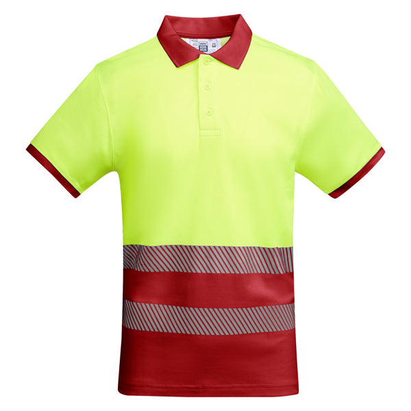 Atrio Technical high-visibility short-sleeve polo shirt.