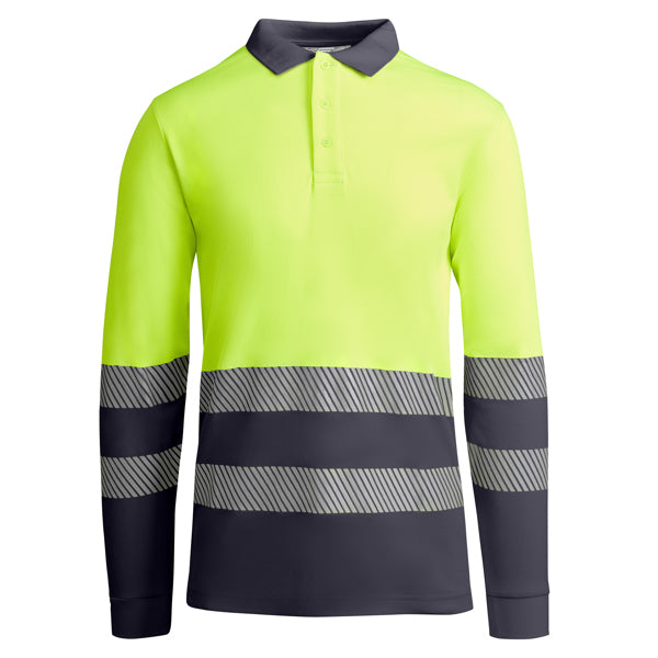 Atrio Long Sleeved Technical high-visibility short-sleeve polo shirt.