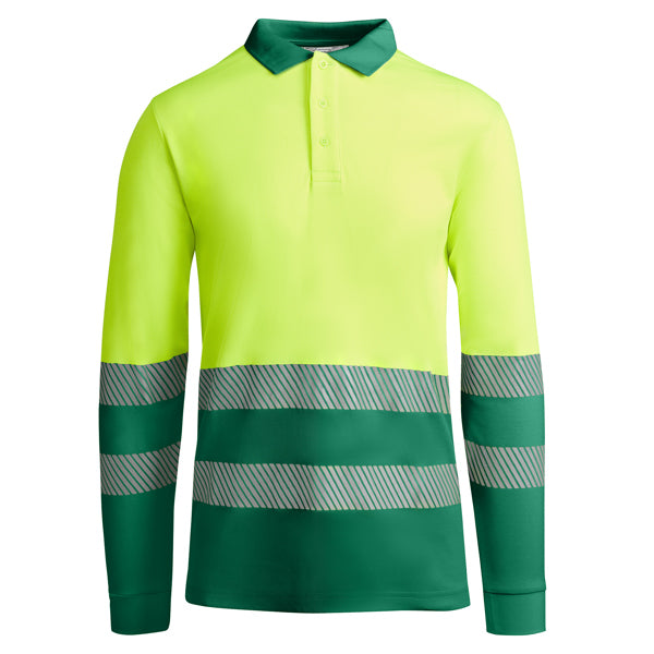 Atrio Long Sleeved Technical high-visibility short-sleeve polo shirt.