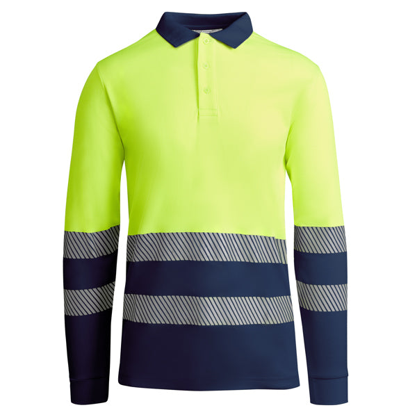 Atrio Long Sleeved Technical high-visibility short-sleeve polo shirt.