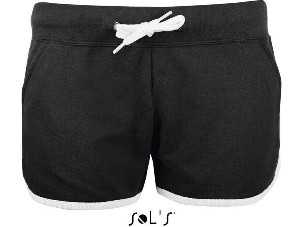 Ladies Collegiate Style Shorts - black and white - REDUCED TO CLEAR €2.50