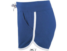 Load image into Gallery viewer, Ladies Collegiate Style Shorts - royal blue and white - REDUCED TO CLEAR €2.50