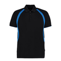 Black and Sapphire Blue Short Sleeve Sports Polo Shirt - Adult Sizes