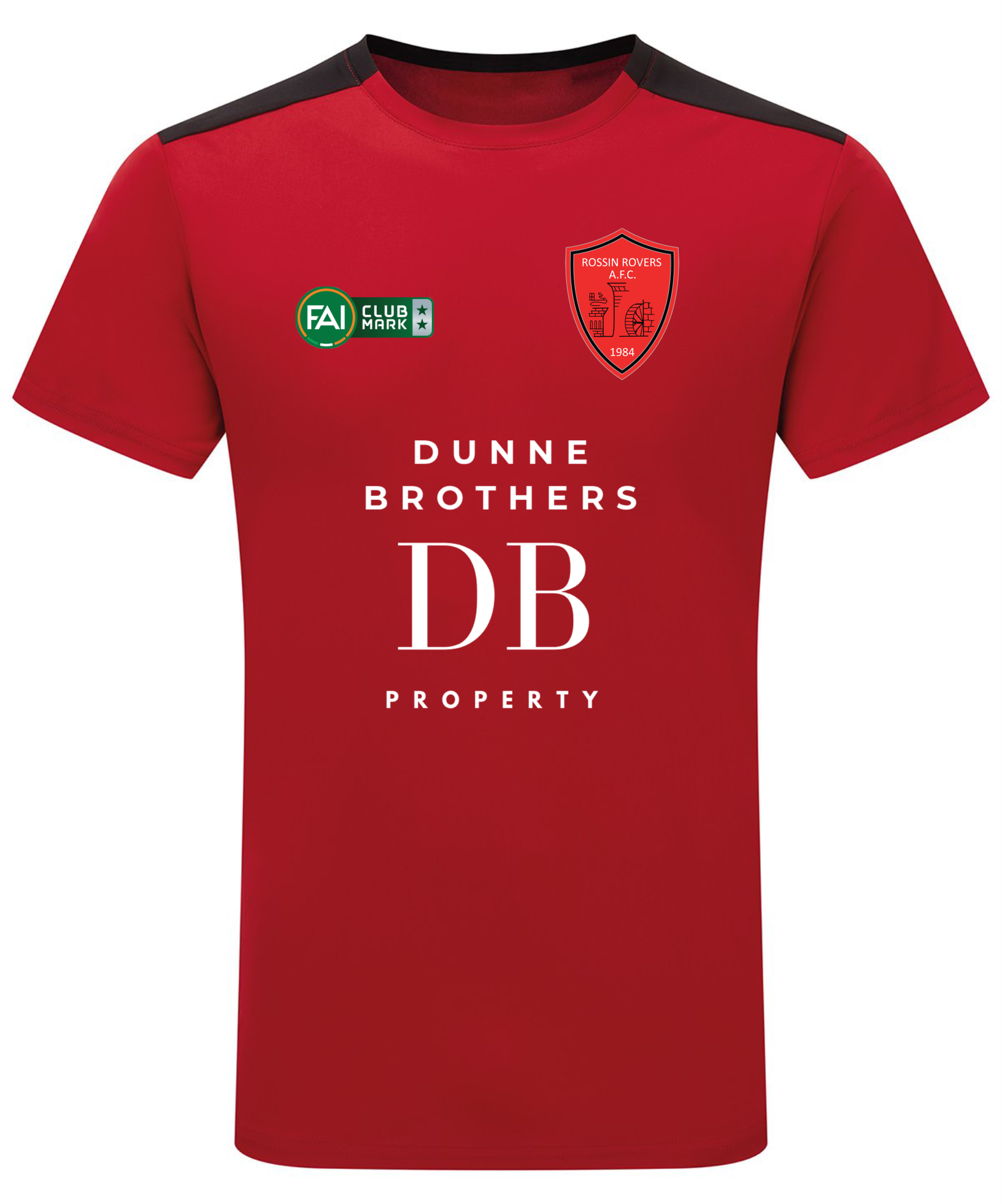 Rossin Rovers FC Training tee Red- Adult sizes