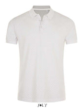 Load image into Gallery viewer, Ladies Sols Polkadot Polo Shirt White &amp; French Navy