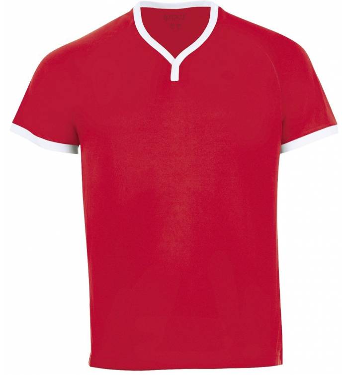 Sols Atletico Adult Sports Shirt - Red And White