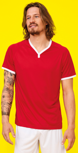 Sols Atletico Adult Sports Shirt - Red And White