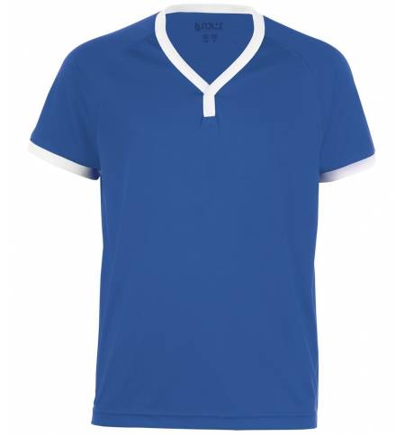 Sols Atletico Sports Shirt - Royal Blue And White kids sizes only