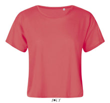 Load image into Gallery viewer, Sols Maeve Crop Top  Tee for beech Gym or Casual wear sizes S - XL - Coral Pink