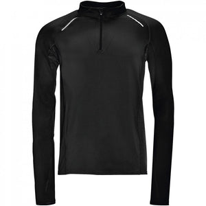 Sol's Mens Fit Berlin Base Layer Style - Small Fitting range quarter Zip - Black