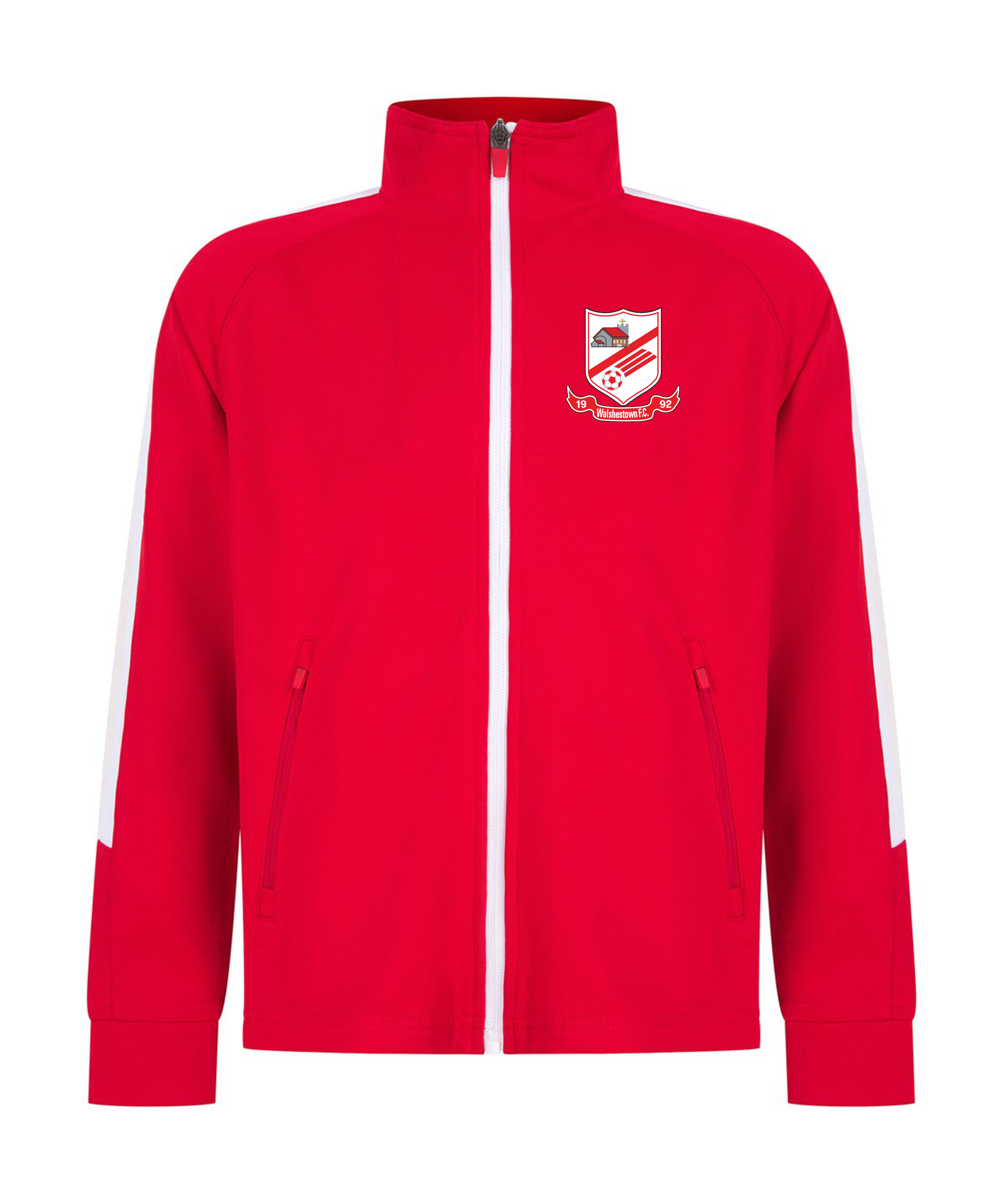 Walshestown Football Club Red Full Zip Track Top - Kids Sizes