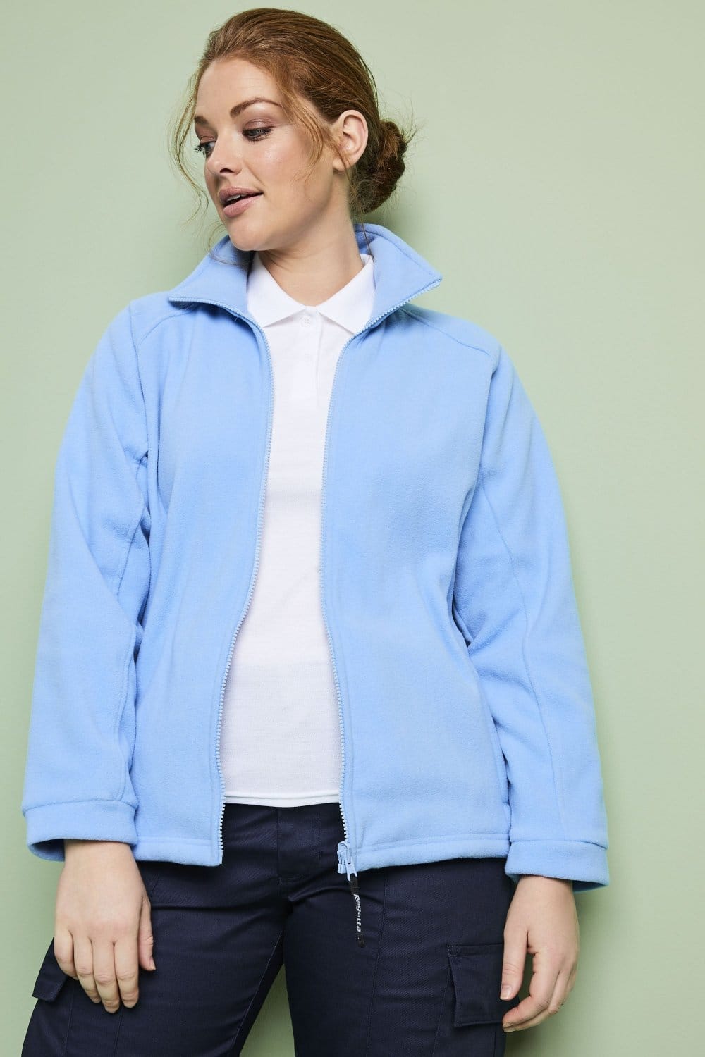 Regatta Bottle Sky Blue Zip Fleece Jacket Ladies