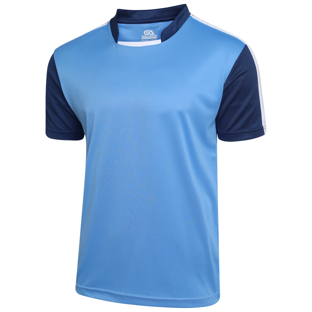 Kids Gaelic Armour half zip and training tee bundle - Navy Sky and White