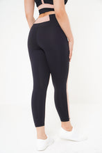 Load image into Gallery viewer, MLK Full Length Black and Peach Panel Leggings