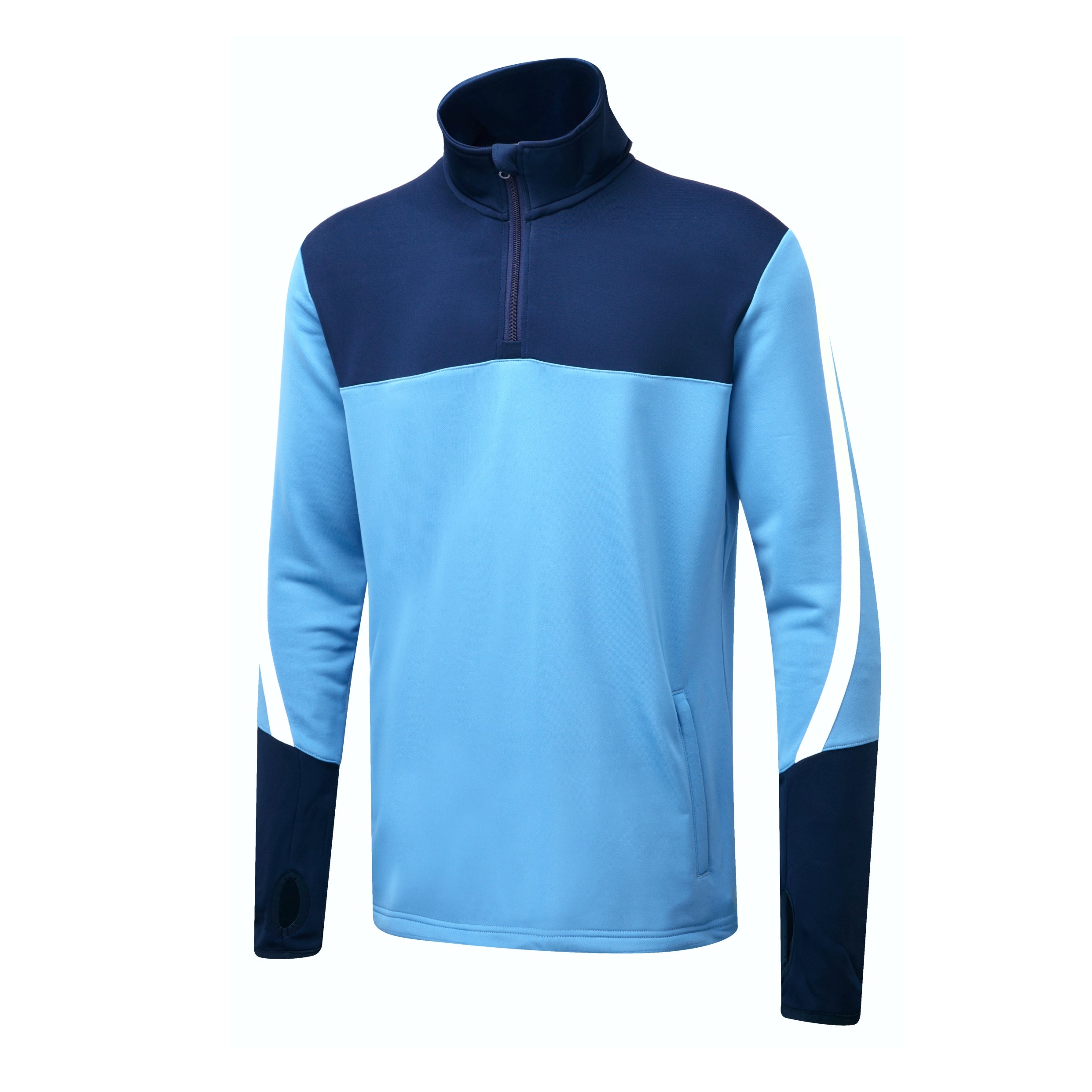 Kids Gaelic Armour half zip and training tee bundle - Navy Sky and White