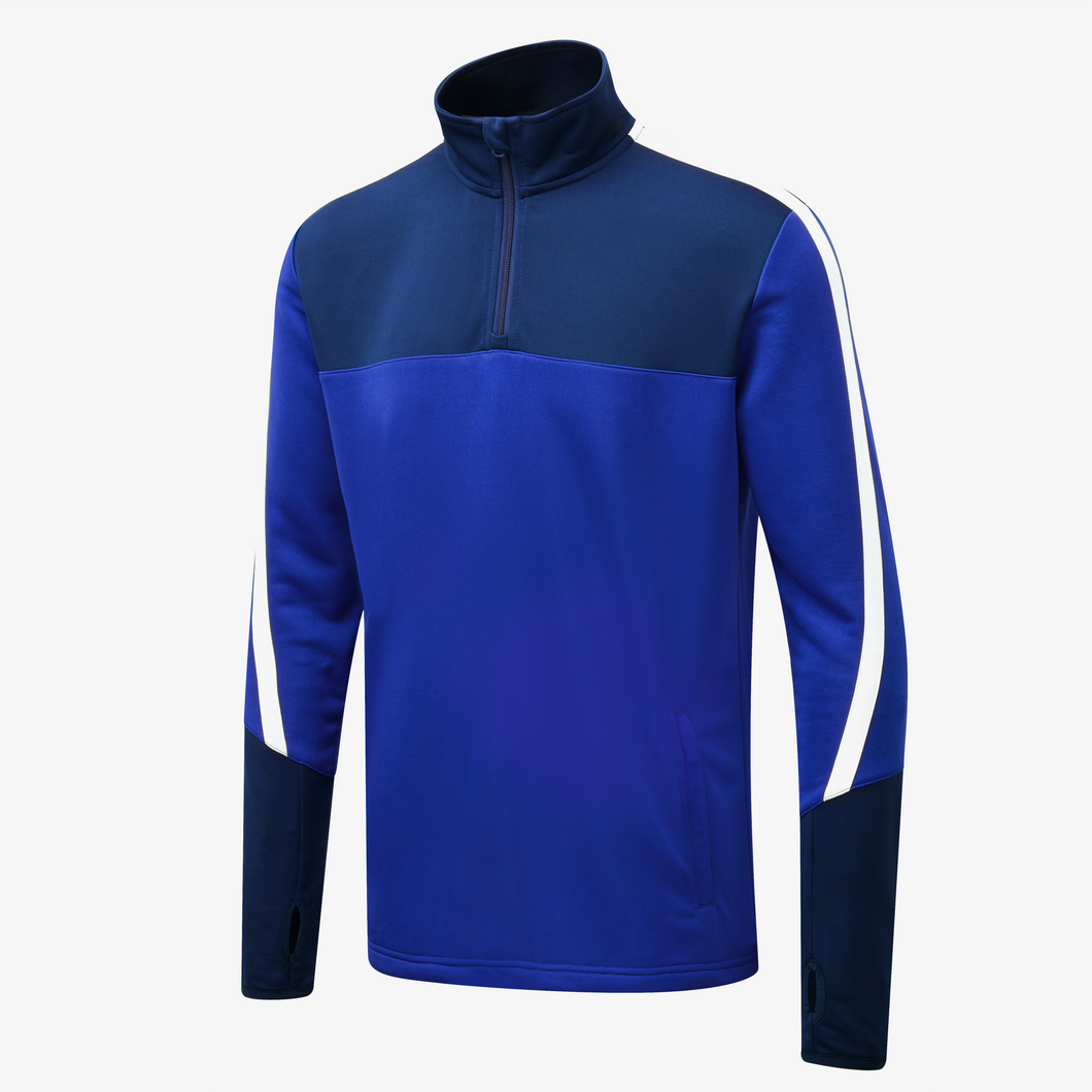 Gaelic Armour Navy  Royal and White  performance half zip  - Adult sizes