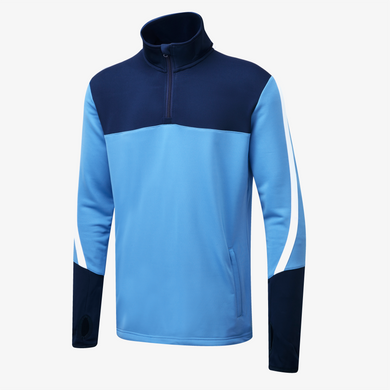 Gaelic Armour Navy sky white performance half zip - Adult sizes