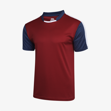 Gaelic Armour Maroon Navy and White  performance training tee - children sizes