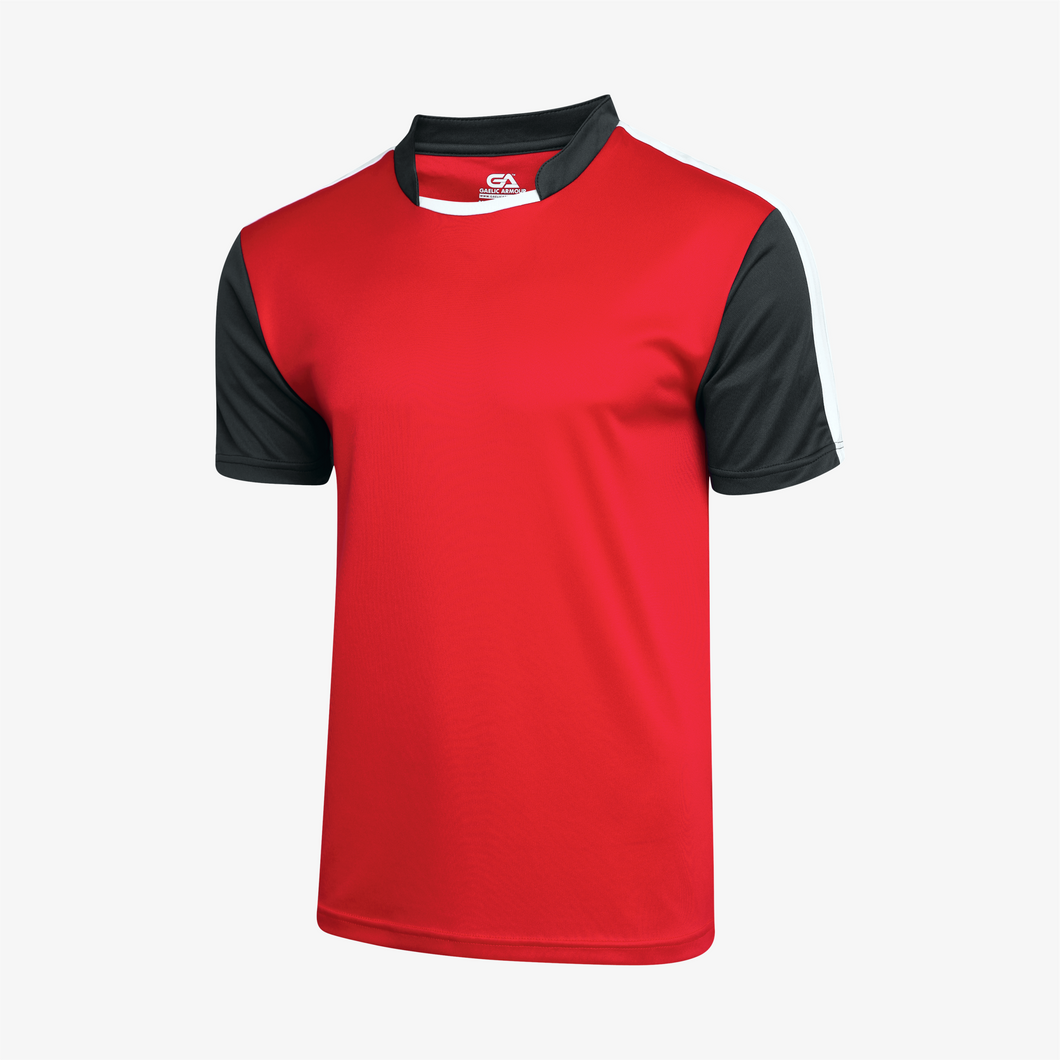 Gaelic Armour Red Black and White  performance training tee - children sizes