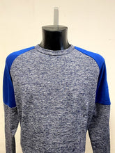 Load image into Gallery viewer, Technical Sports Crewneck - Marl Blue / White