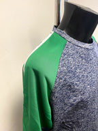 Technical Sports Crewneck - Marl Green / White - REDUCED TO CLEAR ONLY €2.50